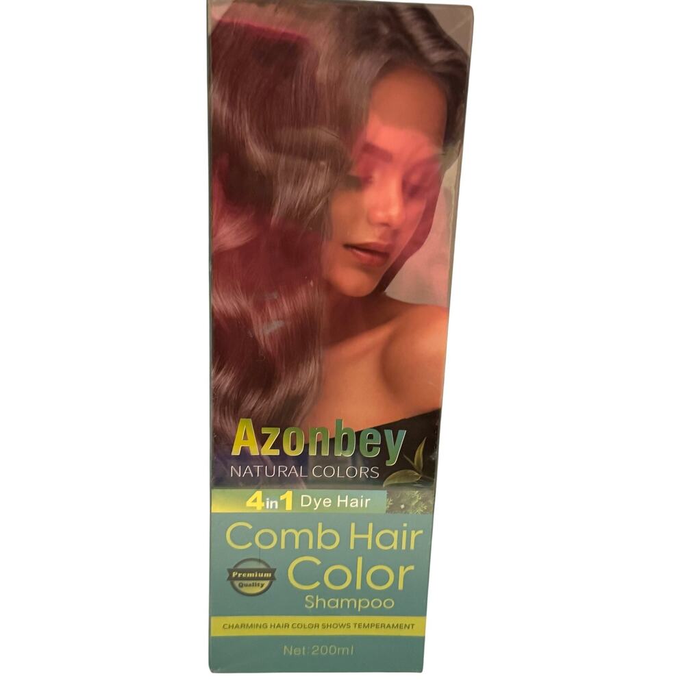 Azonbey Natural Colors 4 in 1 Dye Hair Comb Hair Color Shampoo Linen 200mL